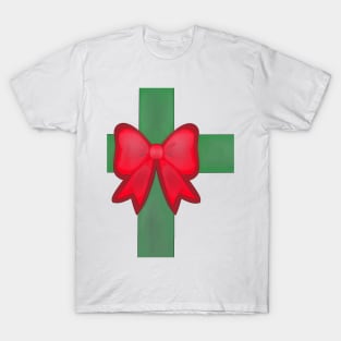 Christmas ribbon and bow T-Shirt